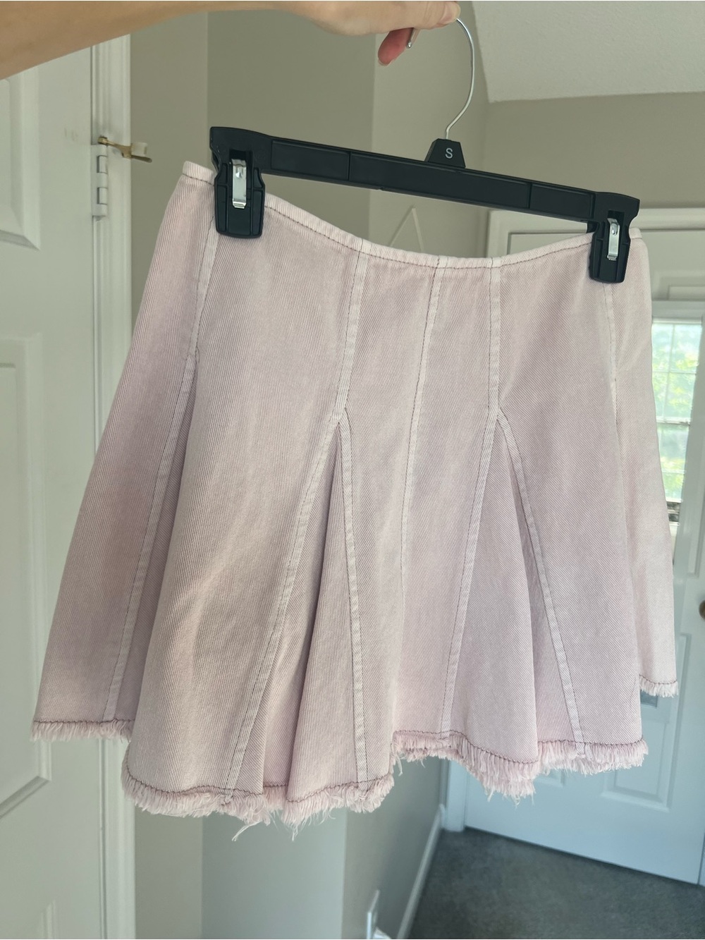 Light Pink Denim Skirt